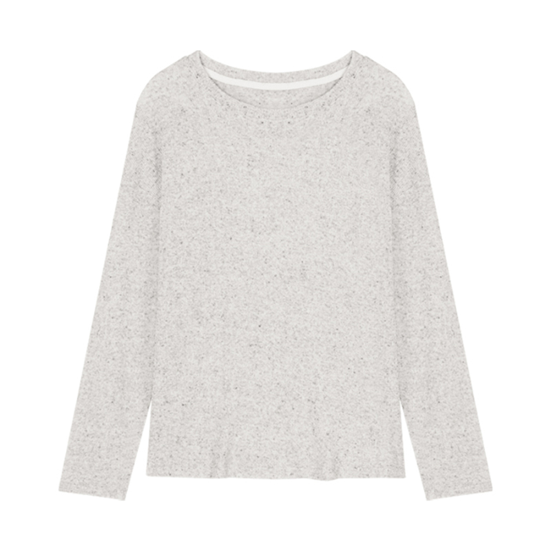 Laz Nigori women's new pullover round neck see-through loose top with thin long-sleeved sunscreen blouse T-shirt