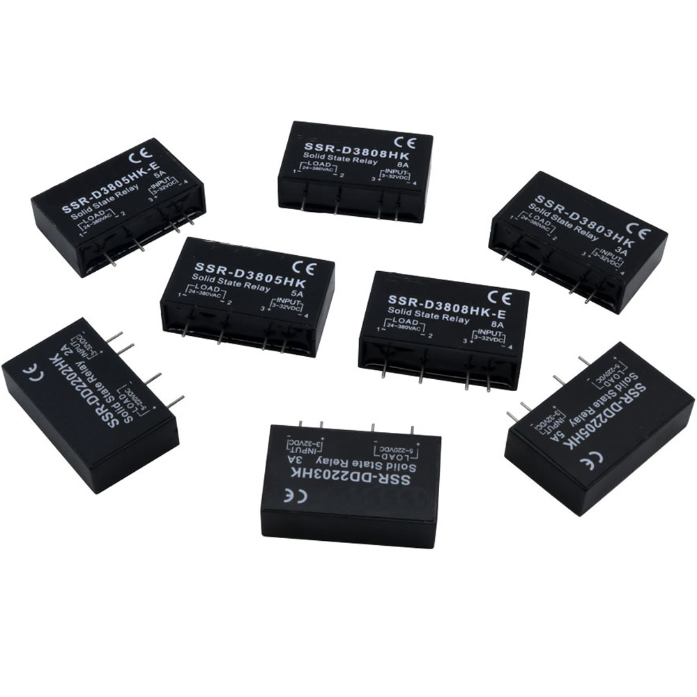 SSR một pha nhỏ Rơ Le bán dẫn PCB SSR-D3803HK d3805hk d3808hk cho pins 3A 5A 8A DC-AC Rơ Le bán dẫn