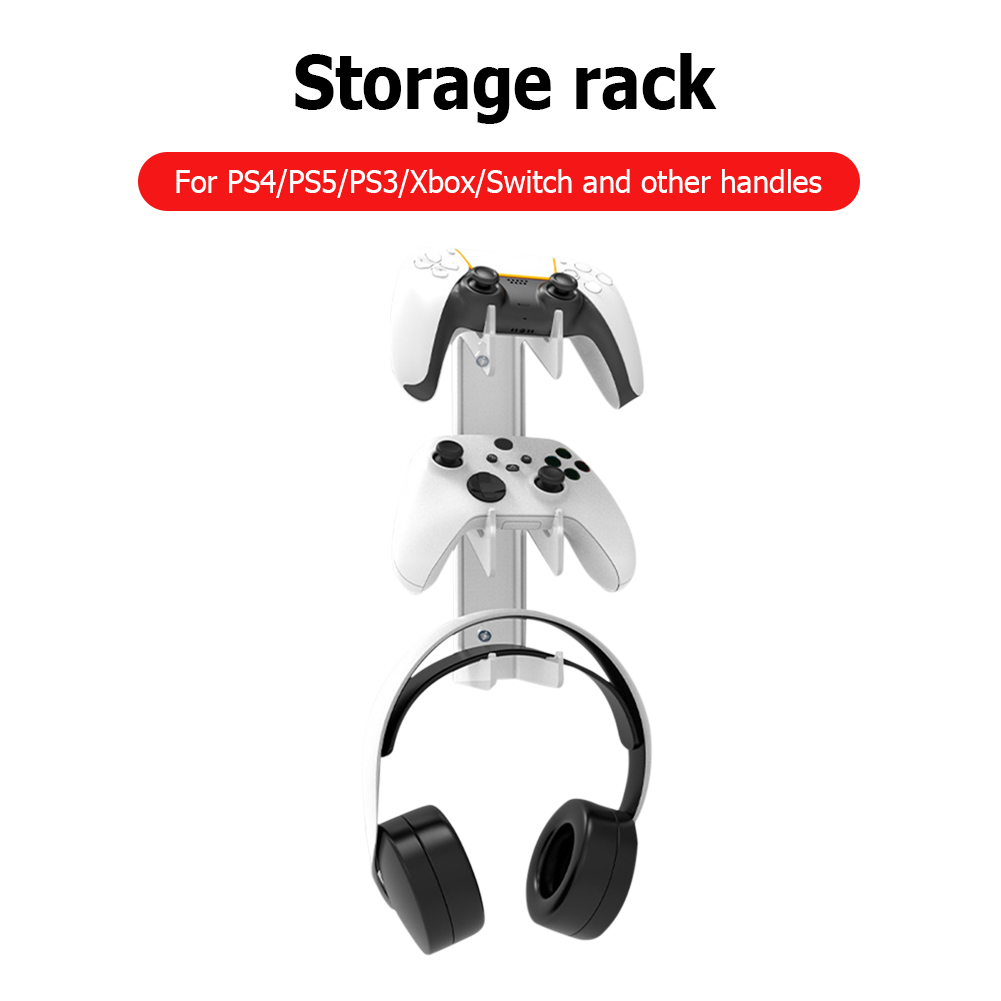Transparent Game Controller Bracket Mount Space Saving Wall Mounted Game Controller Bracket Storage Rack for PS4/PS3/Xbox/Switch