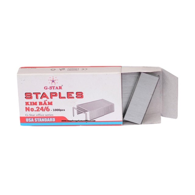 Lốc 10 Hộp Kim Bấm Số 3 ( 24/6 ) Gstar