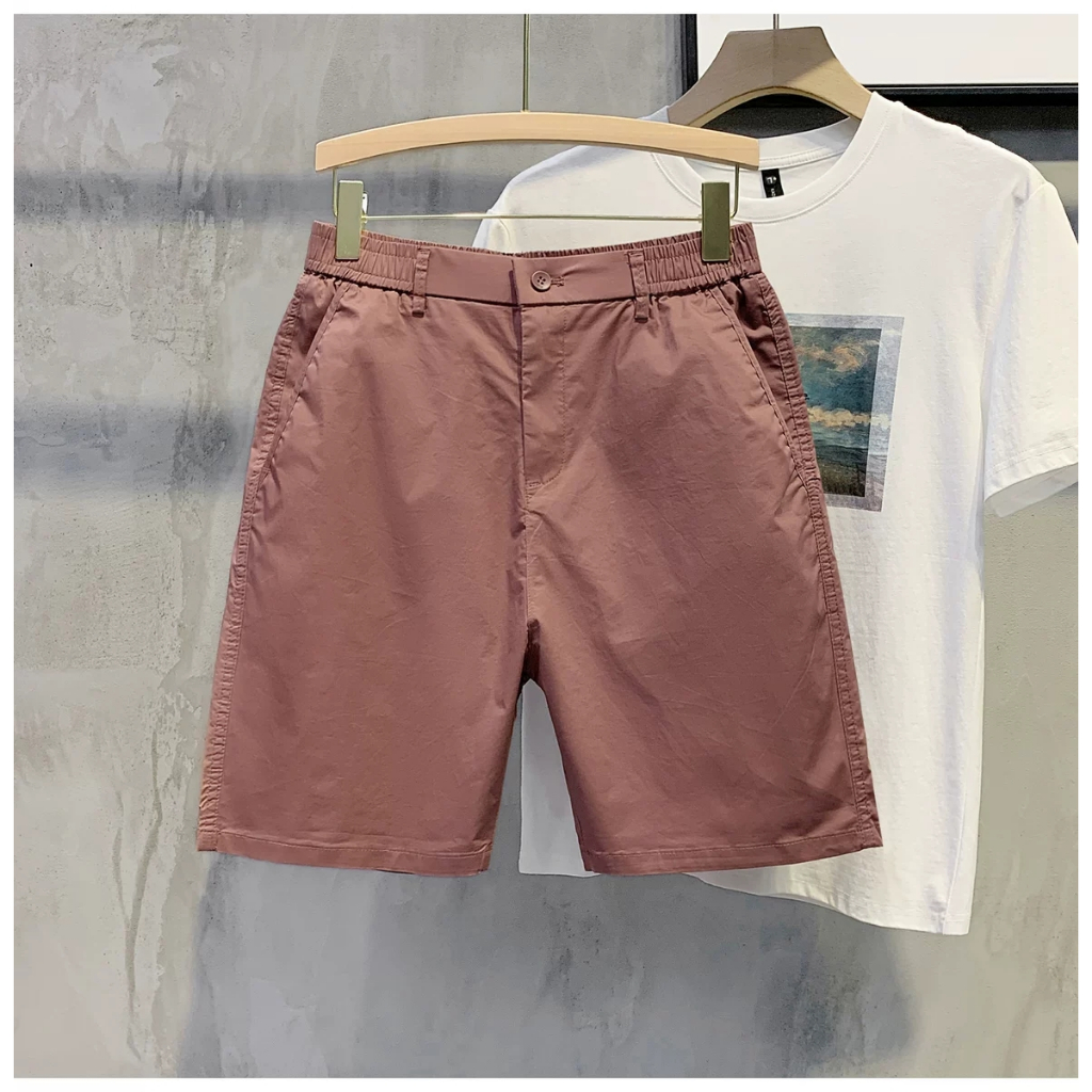 Quần short nam KAKI GIÓ cạp chun pha cúc trẻ trυng