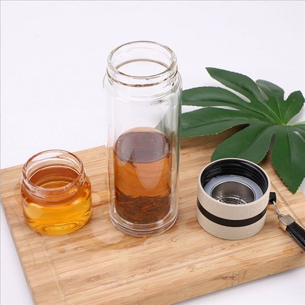 Bình thủy tinh 2 lớp có lọc trà 500ml
