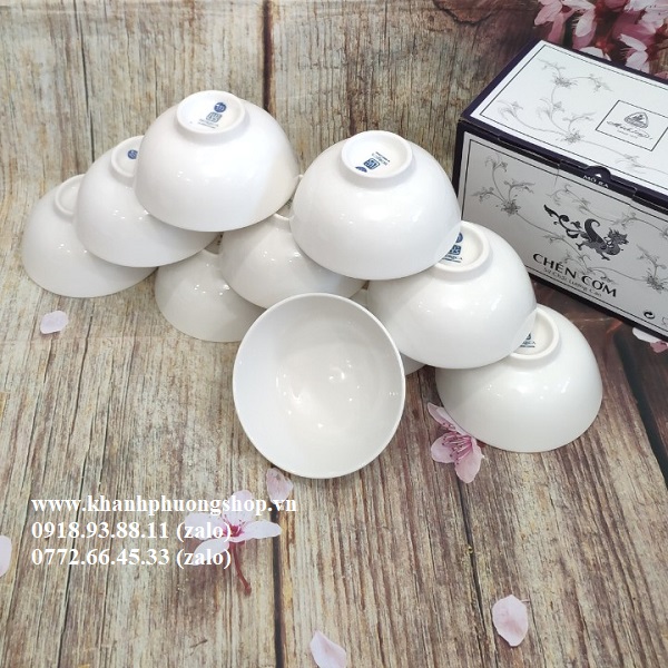 chén sứ lys trắng Minh Long - chén sứ lys trắng sứ Minh Long