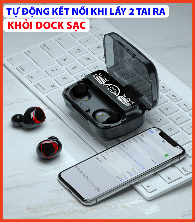 Tai Nghe Bluetooth Không Dây M10 Pro Pin Cực Trâu Nghe Nhạc Cực Hay Chơi Game Cực Đã Tai Nghe Không Dây ,Tai Nghe Bluetooth 5.1 Bảo Hành 12 Tháng