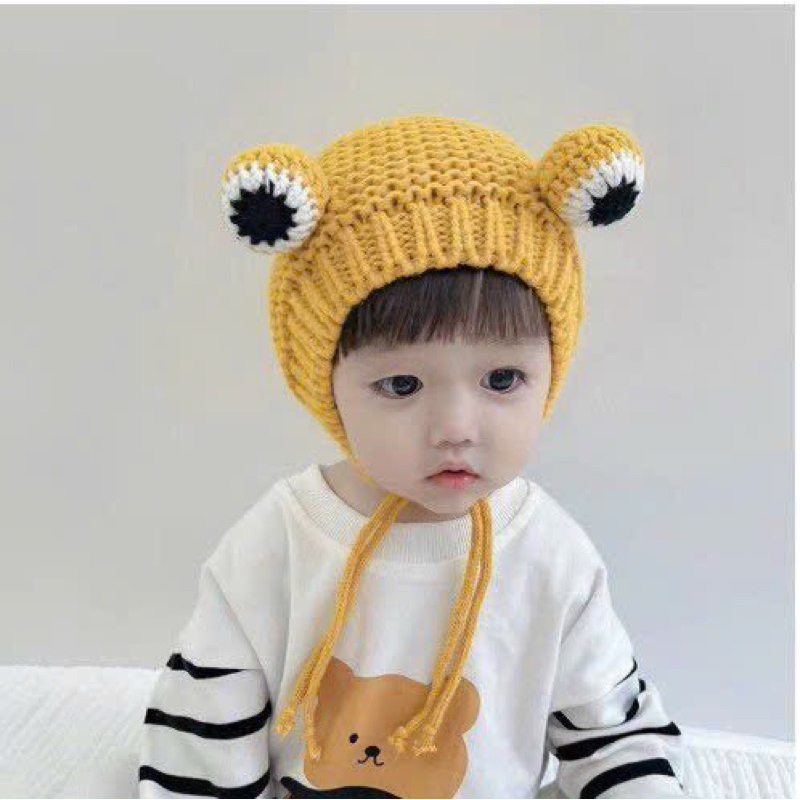 Mũ Len hình Ếch con xinh xắn (dành cho bé từ 3 tháng- 36 tháng tuổi)