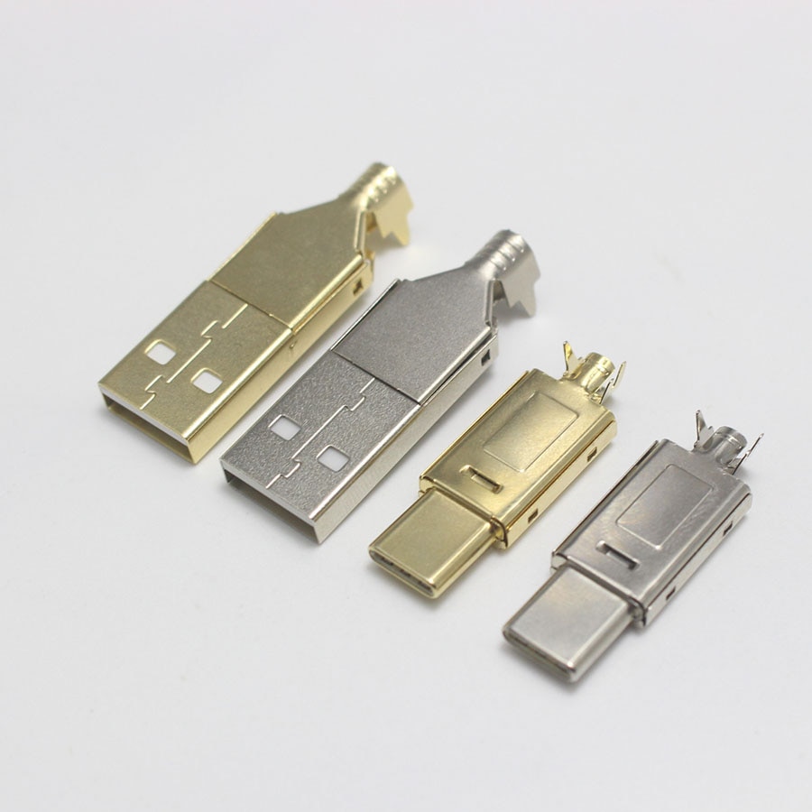 1set Micro Mini Type C Usb 2.0 Usb 3.1 Male Plug Connector Socket Jack Nickel/gold Plated For Diy Data Cable Hifi Audio Adapter