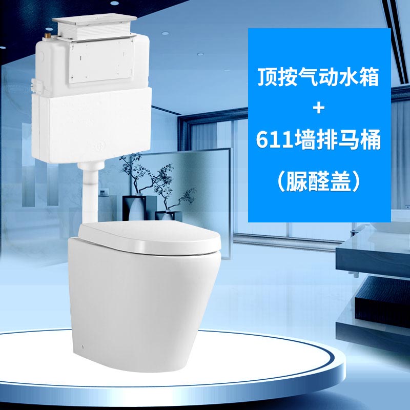 Wallmounted floormounted toilet with hidden embedded concealed water