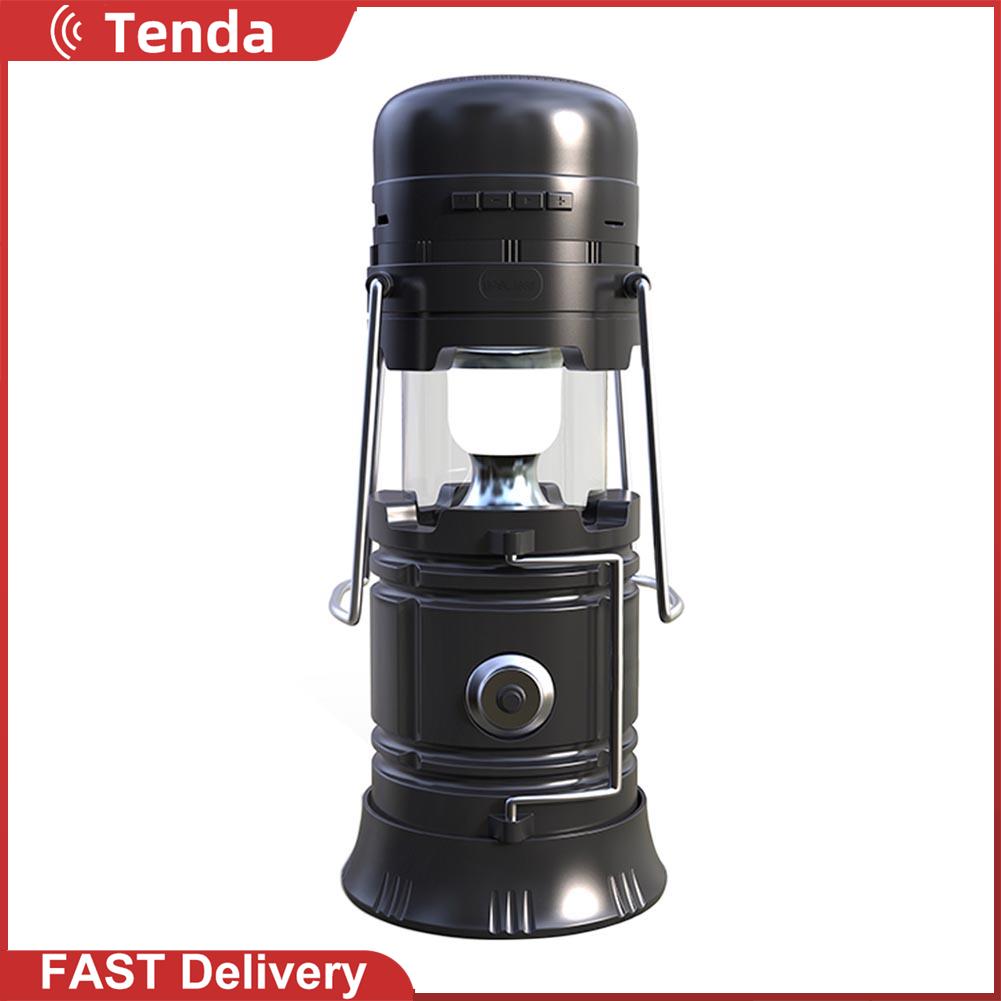 DC 5V 5W Outdoor Wireless Bluetooth-compatible Speaker Solar Energy Flashlight Torch