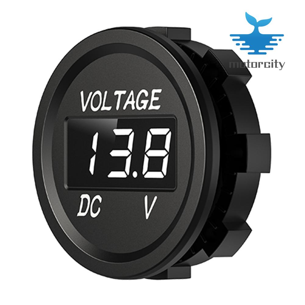 D1 xe xe máy 12-24V bảng điều khiển kỹ thuật số vôn kế màn hình LED Vôn kế