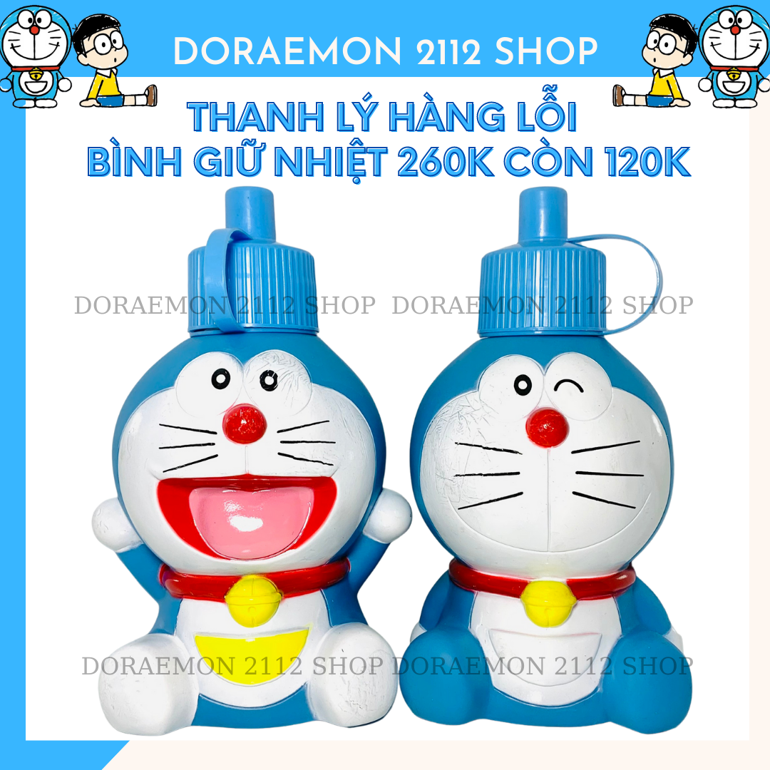 THANH LÝ Bình giữ nhiệt Doraemon 600ml LỖI XƯỚC SƠN