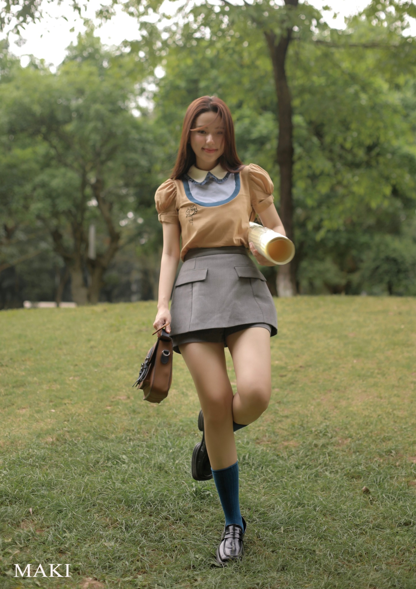 MAKI - Rosa Shorts - Quần váy ghi
