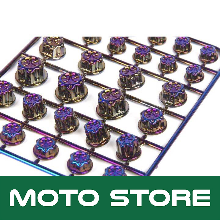 Chụp ốc 7 màu Titan ( 1 vỉ - 30 cái )