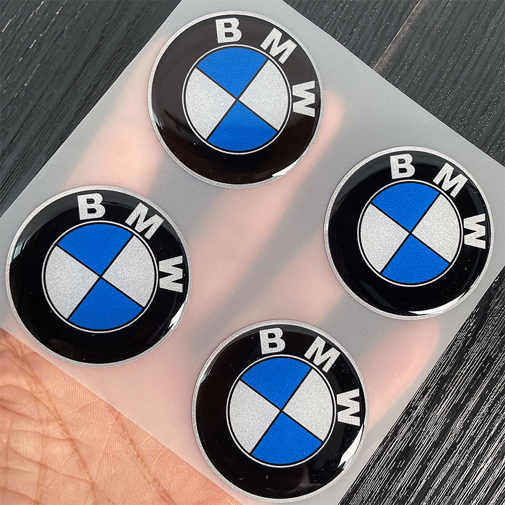 ZR For BMW Logo Reflective 3D Gel Sticker Car Front Hood Sticker