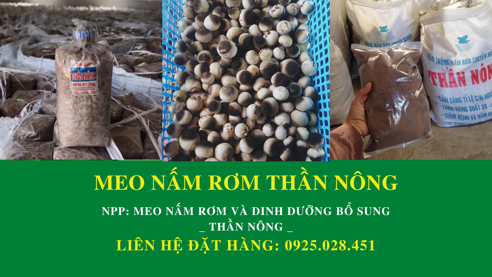 Combo 5 Meo Nấm Rơm Thần Nông (550g)