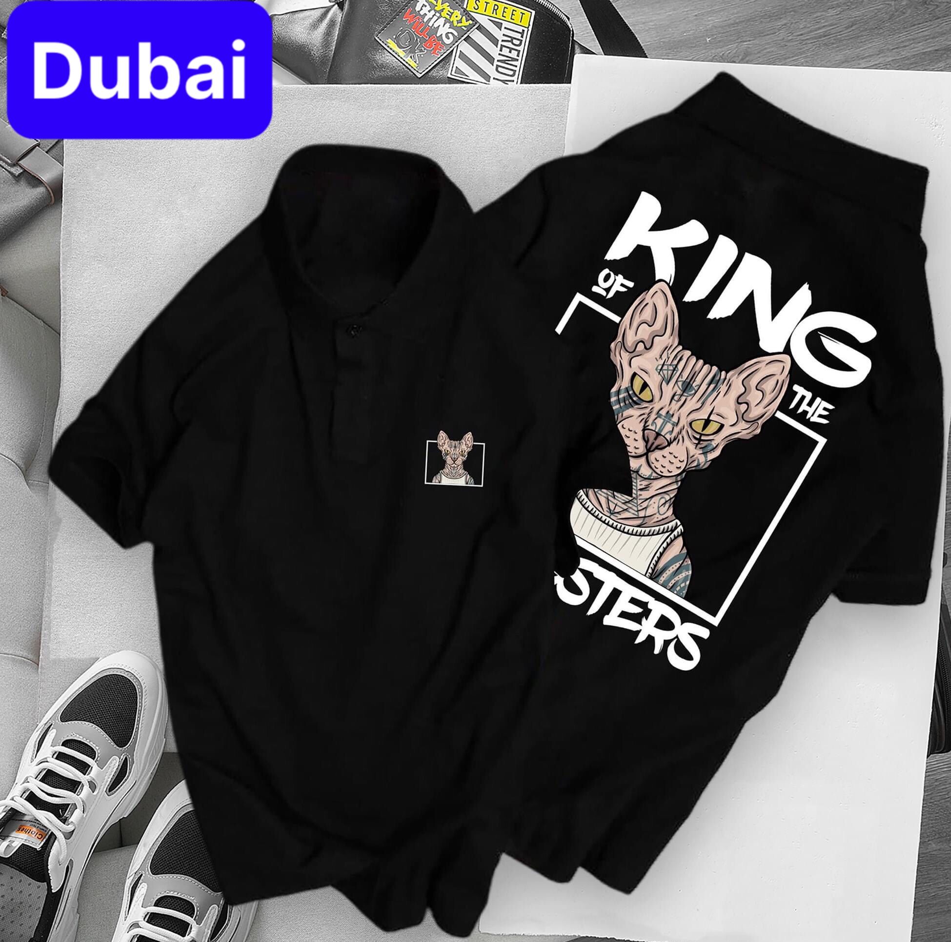 ÁO THUN, ÁO PHÔNG, ÁO THUN POLO VẢI CÁ SẤU COTTON CỔ TRỤ NAM NỮ MÀU ĐEN TAY NGẮN CÓ CỔ BẺ VẢI ĐẸP MỊN PHONG CÁCH THỂ THAO 2022 - DUBAI FASHION