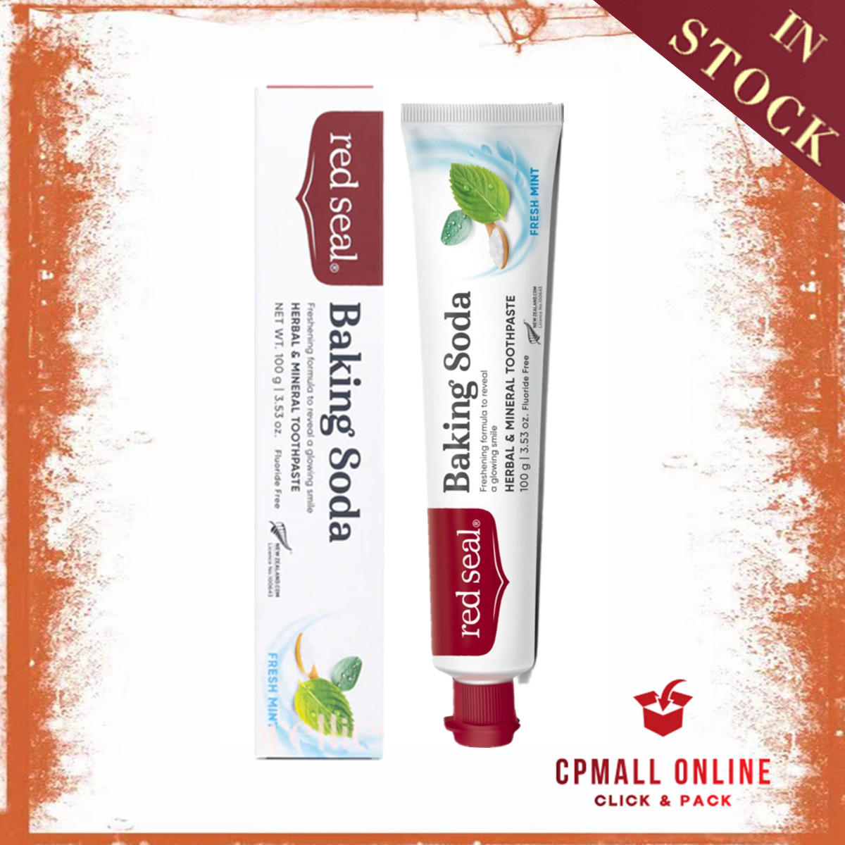 [Expiry Date 03/2026] Red Seal 苏打美白牙膏 Baking Soda Toothpaste 100g