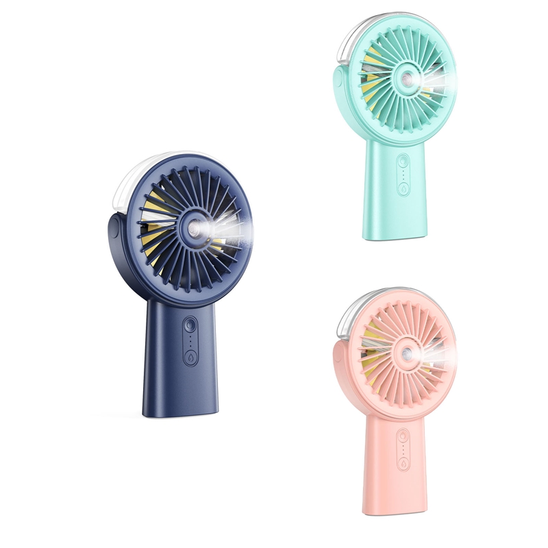 Misting Fan Portable Handheld Fan, 4000MAh Hand Mist Fan 90°Adjustable Small Mister Fan for Travel Home Outdoor Beach