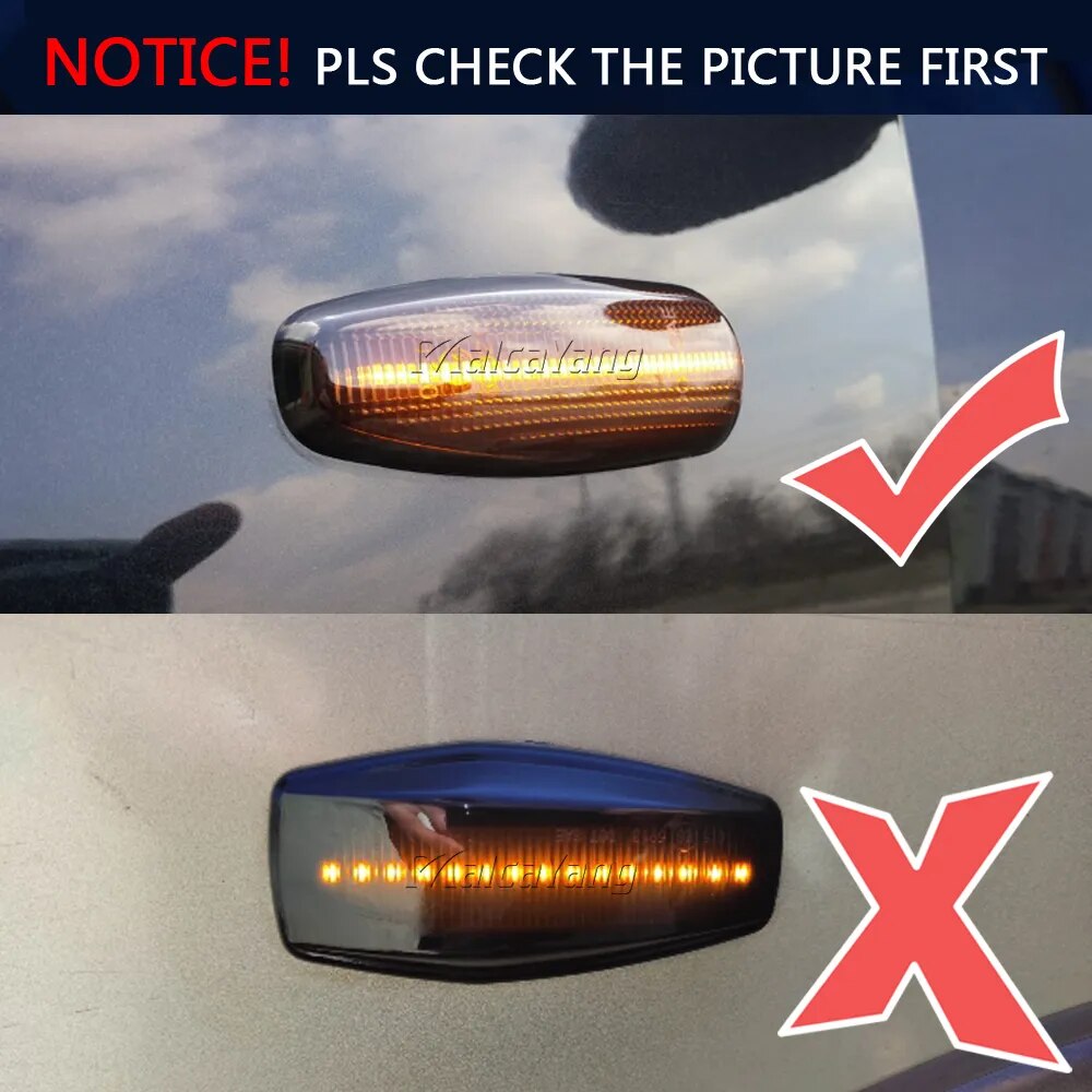 2Pcs Dynamic LED Fender Side Marker Light Turn Signal Lamp Sequential Blinker Indicator Repeater For Hyundai i30 Grandeur Avante Elantra KIA Rio Carens Rondo