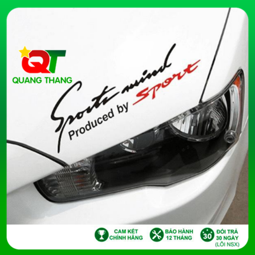 Tem dán Sport Mind xe ô tô - Tem ô tô thể thao Sport Mind