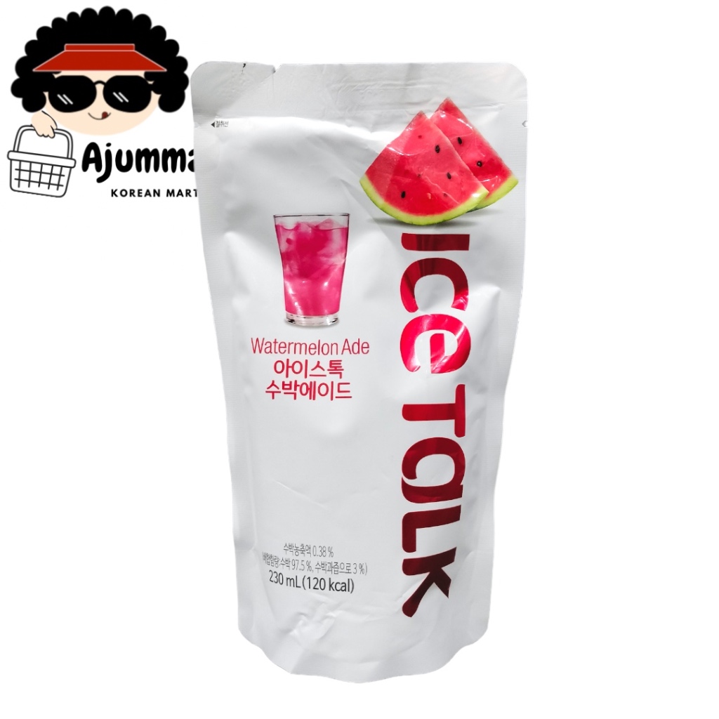 Ice Talk Korean Ades / Juice Pouch Drink 230ml Grape,Watermelon