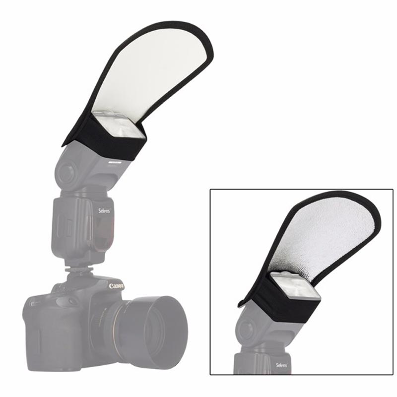 1PC 2-in-1 Tản sáng đèn flash máy ảnh Softbox tấm hắt nắng đèn Flash chụp ảnh ánh sáng phản xạ cho Sony và máy ảnh khác
