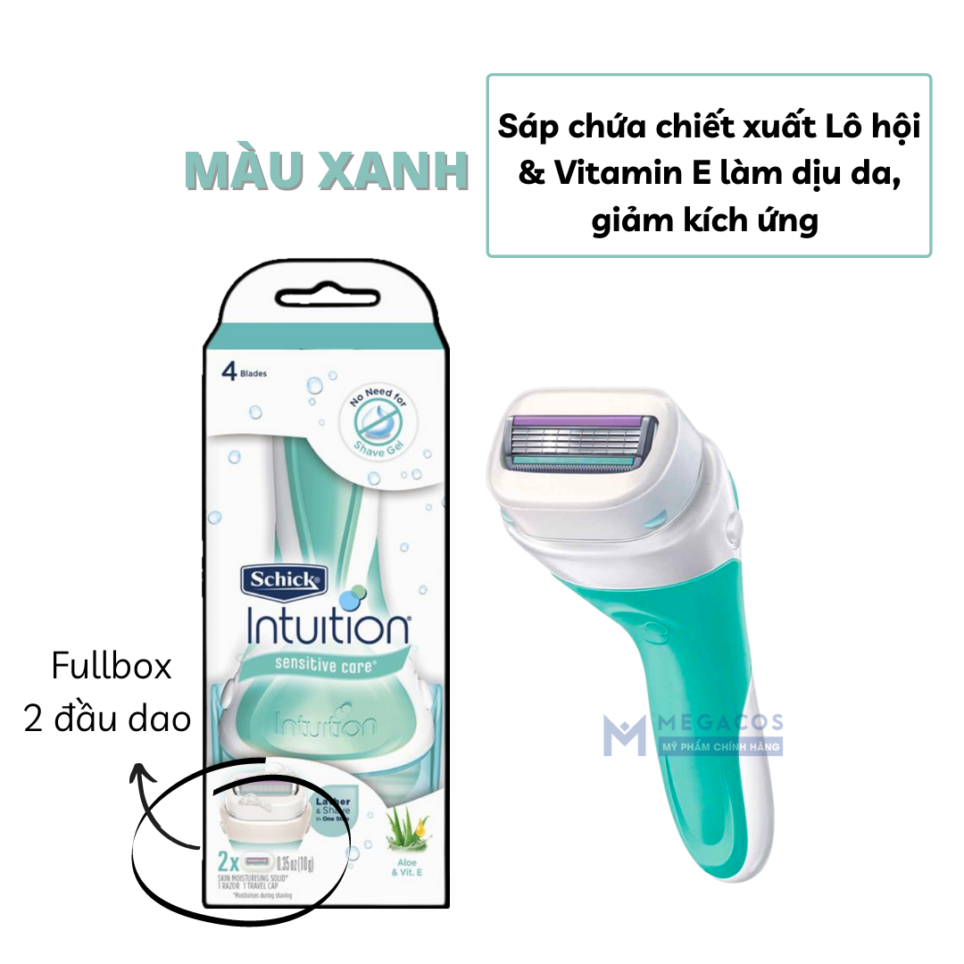 [đủ bill] DAO CẠO SCHICK INTUITION ĐẦU BƠ KÈM REFILL