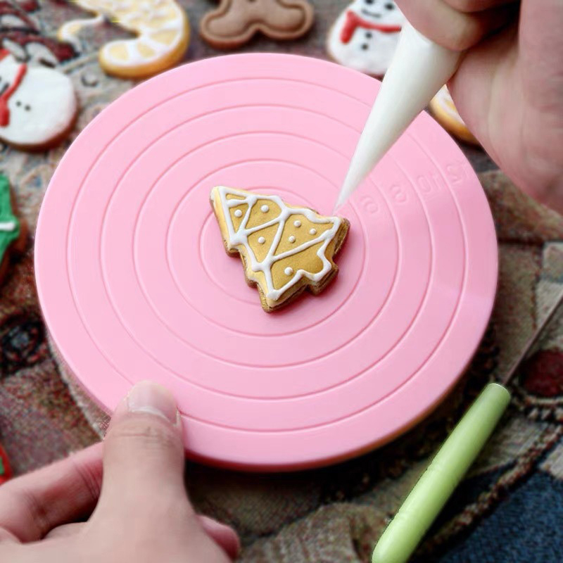 DIY Cake Rotary Table Mini Plastic Fondant Cake Turntable Revolving ...
