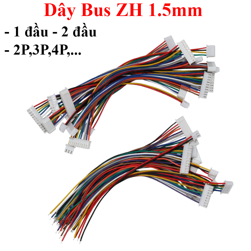 Dây Bus ZH1.5mm 1 dầu cái, 2 đầu cái