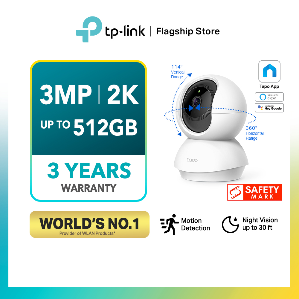 TP-Link Pan/Tilt Home Security Wi-Fi Camera (Tapo C210 / Tapo C211