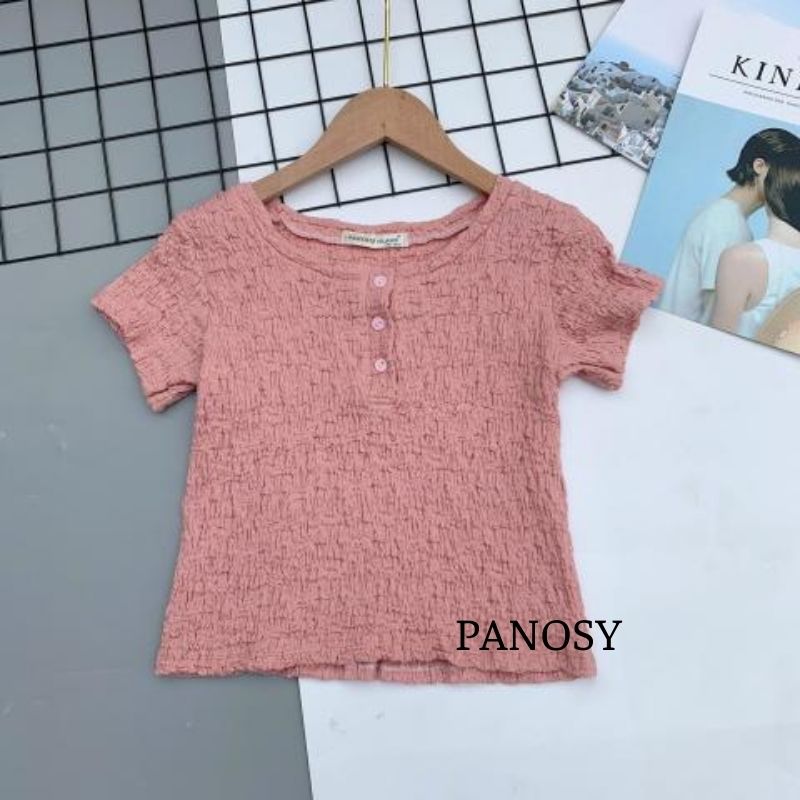 Áo thun nữ kiểu đẹp ôm body Hàn Quốc dáng croptop thời trang cổ tròn chất liệu vải xốp thoáng mát PANOSY - A601