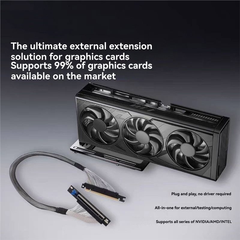 PCIE5.0X16 Graphics Card Extension Cable 90° 128GB/S for GPU Ai Server ...