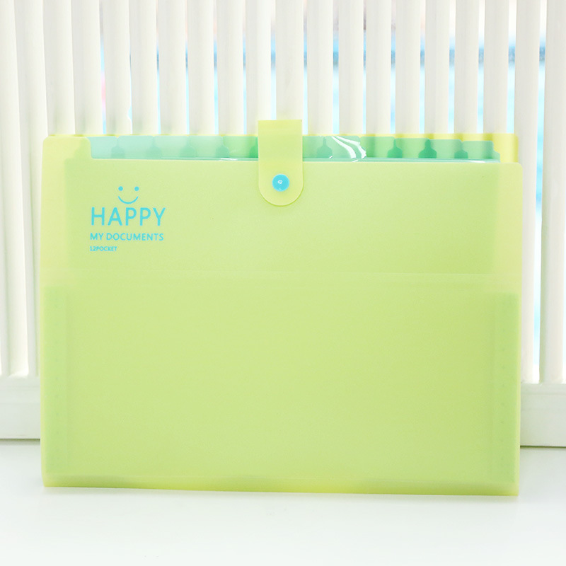 Portable Organ Bag Folder A4 Large-capacity Student Test Paper Storage Bag 12-layers Bill File Classification Storage Bag