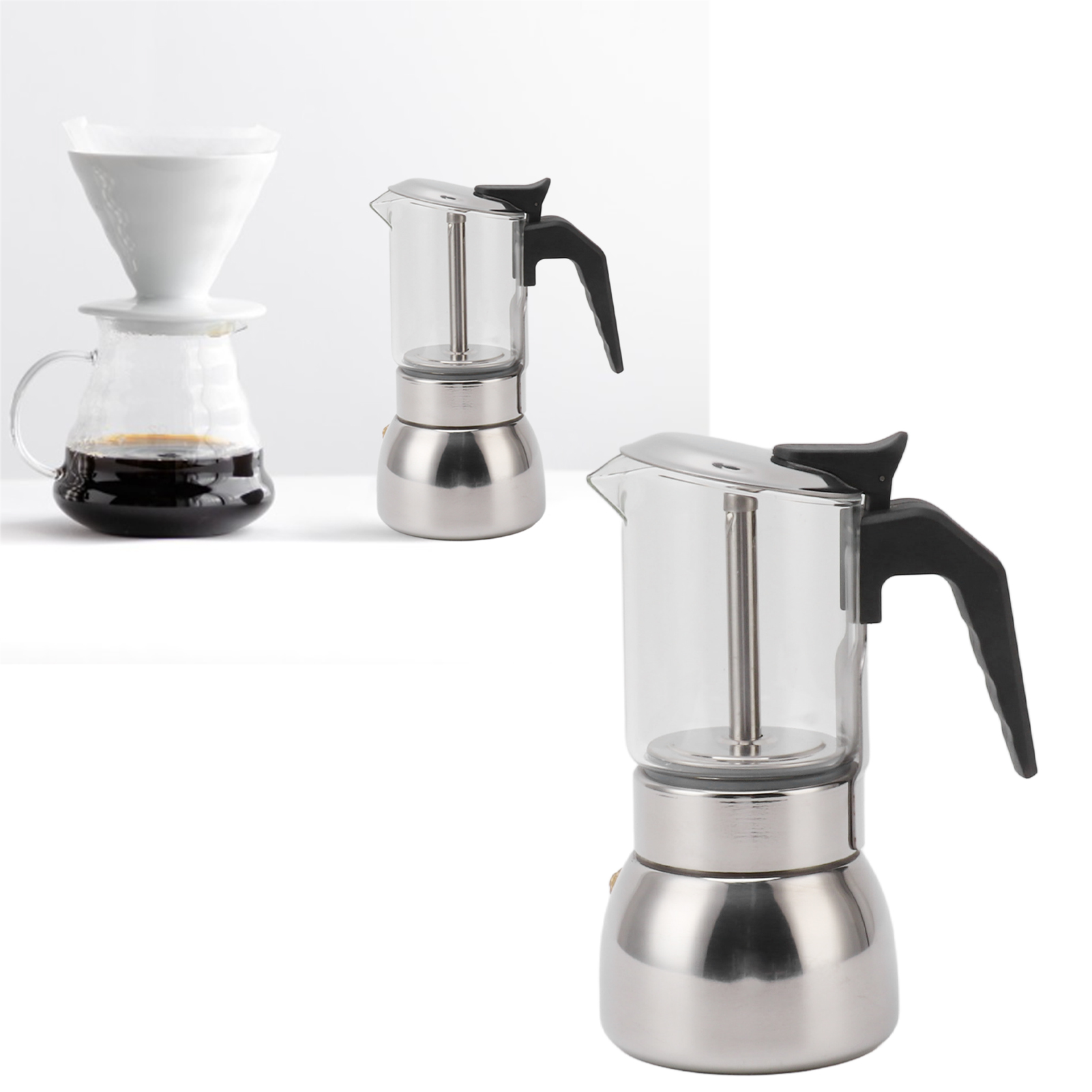 Coffee Maker Double Valve Moka Pot for Coffee Shop