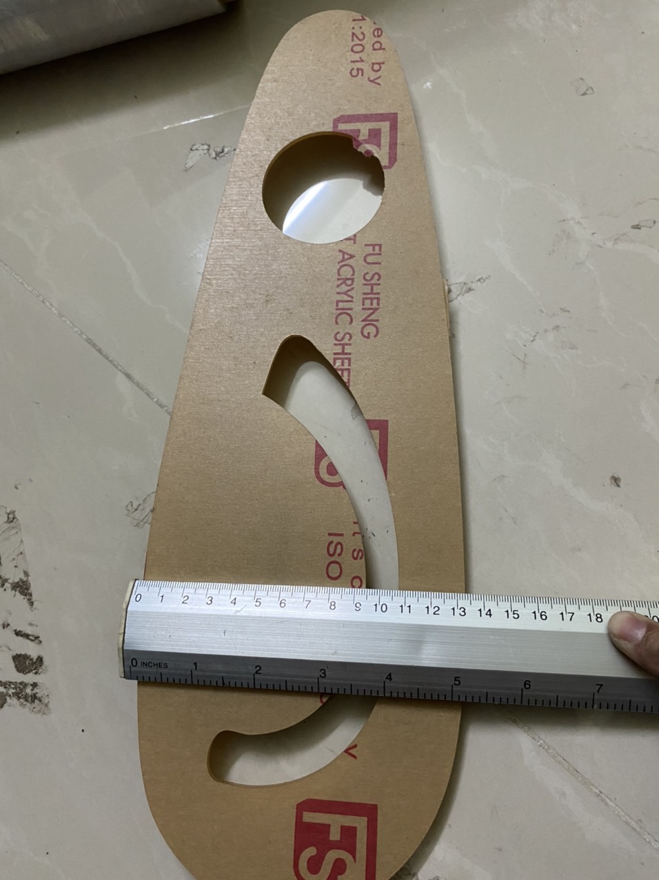 THƯỚC PARABOL GỖ SỒI CHO GIÁO VIÊN