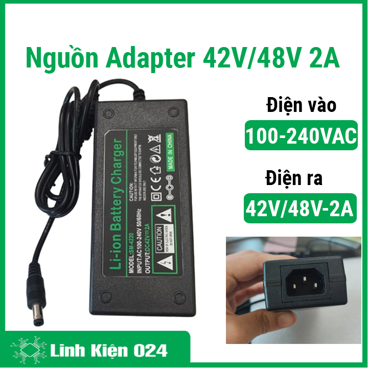 Power Adapter Dc 42V / 48V 2A Jack 5.5X2.1Mm (Zin Goods)