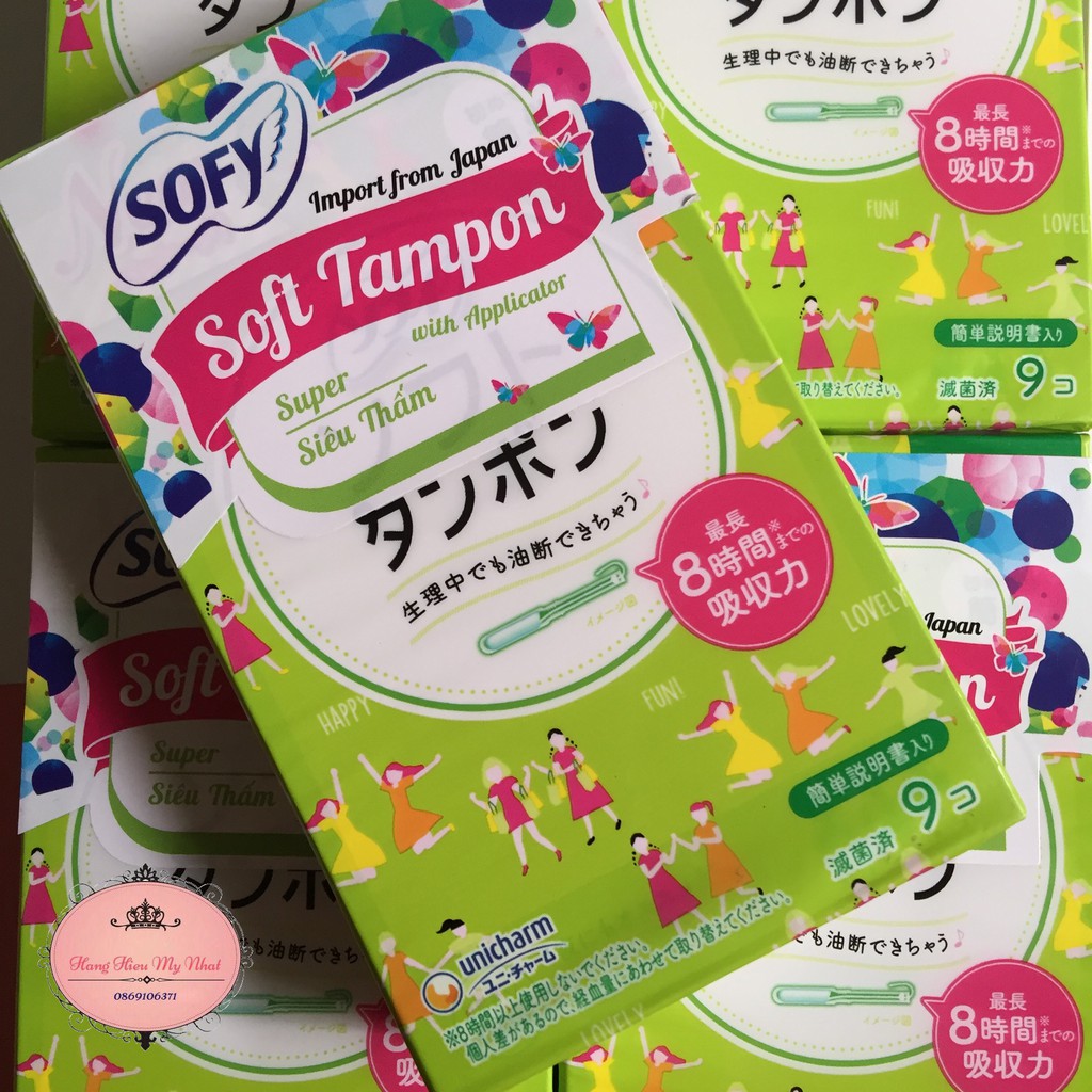 Băng vệ sinh Tampon Unicharm Nhật Bản 9 ống thumbnail