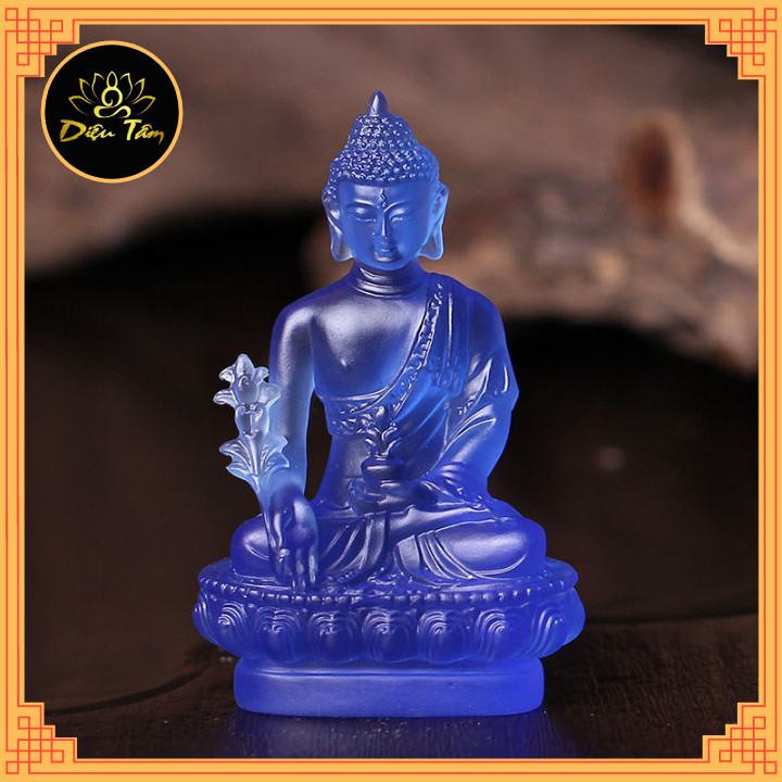 Statue Bhaisajyaguru Cup Blue 12cm worship hydraulic styling