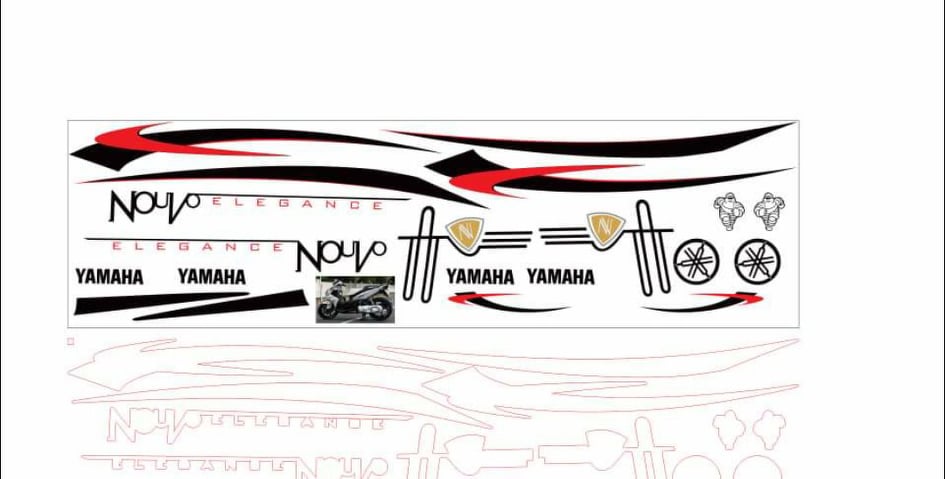 tem rời nouvo 4 lx đen xe trắng
