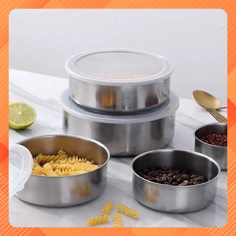 Bộ 5 bát lạnh inox có nắp
