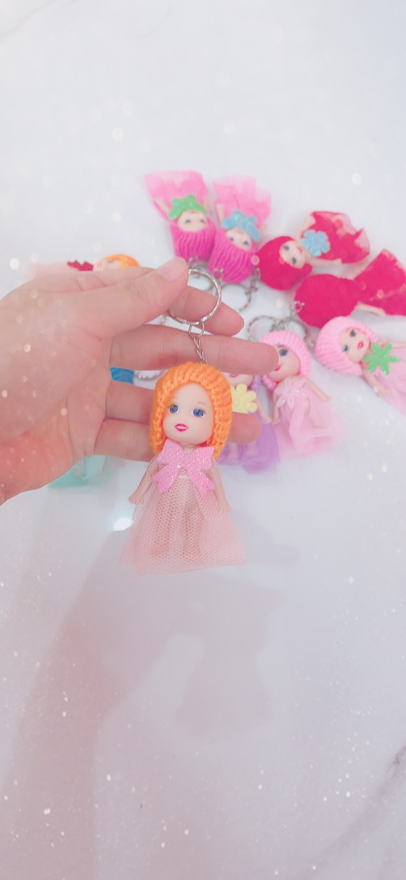 Búp bê chibi có móc khóa treo cặp xinh xắn 10cm