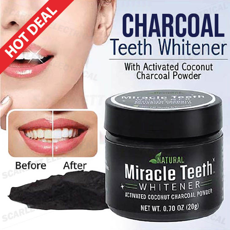 Teeth Whitener Whitening Organic Activated Coconut Charcoal Powder ...