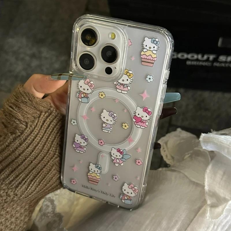 Cute%20Sanrio%20Hello%20Kitty%20Magnetic%20Bracket%20Magsafe%20Wireless%20Charge%20Phone%20Case%20For%20iPhone%2015%2014%2013%2012%2011%20Pro%20Max%20Clear%20Hard%20Cover%20-%20Image%2010