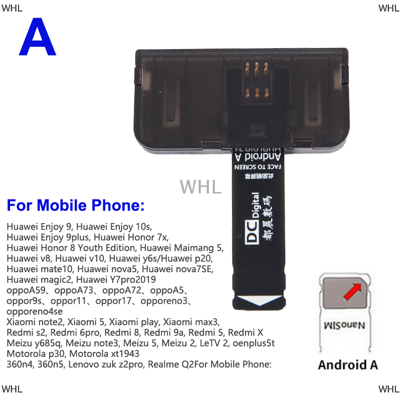 WHL 1PC thẻ Sim Adapter Sim đầu đọc thẻ mini Sim nano cho điện thoại Android moble Phụ kiện điện thoại