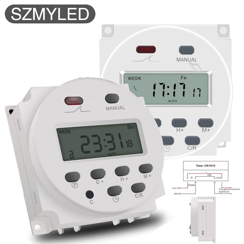 Dc 12v Lcd Digital Timer Programmable Time Week Date Display Energy-saving Timer With Memory Function