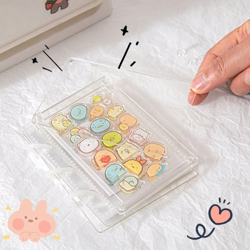 3Inch Mini Kpop Photocard Binder Book Binding Machine Transparent Acrylic Photo Album Ins Photo Album For Photographs Home Decor. 