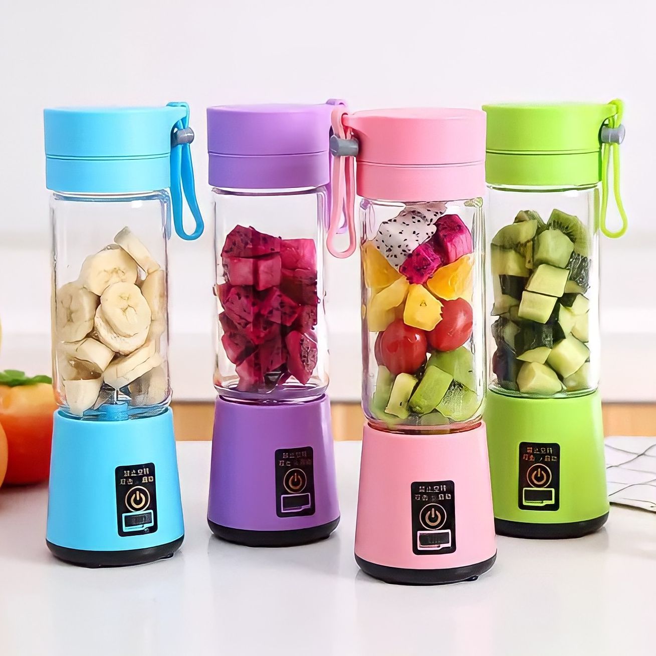 Blender Buah Portable HM-03 | Alat Pembuat Jus Buah Portabel 4 Mata Pisau  Sistem Baterai Cas Berkualitas / Juicer Blender Portable and Rechargeable  Battery - Lazada | Lazada Indonesia