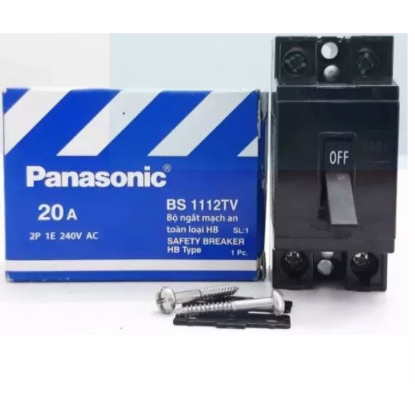 Cầu dao tự động panasonic loại 10a, 15a, 20a ,30a,40a- 2p/220v ac. an toàn chống giật