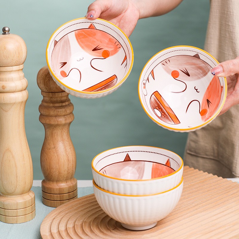 Bát Ăn Cơm Sứ Dễ Thường Hình Thú Cute Đáng Yêu, Bát Ăn Cơm Đẹp