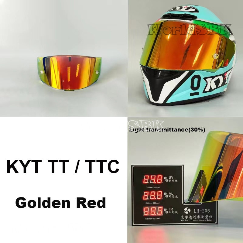 Mũ bảo hiểm xe máy Visor cho kyt TT nhiên Mũ bảo hiểm xe máy màn chắn Mũ bảo hiểm kính chắn gió Kem chống nắng TTC Mũ bảo hiểm phụ kiện cường độ cao