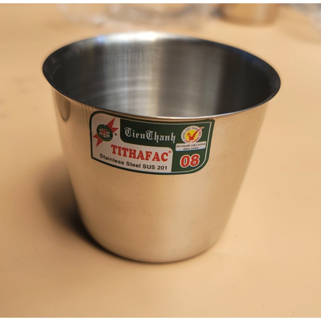 Com bo 10 Ly làm đá tủ lạnh inox 201 Tithafact số 7cm, 8cm